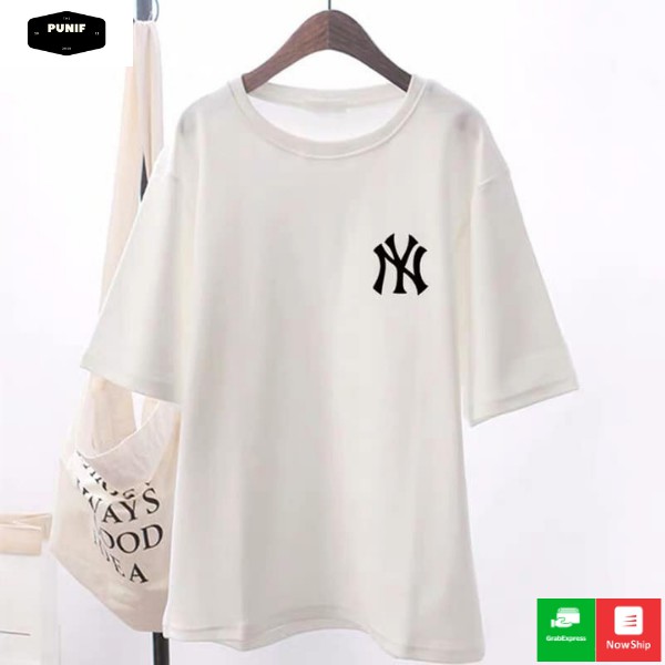 Áo Thun Tay Lỡ Nam Nữ PuniF Trắng Tinh Khôi Dáng Unisex Shopee Form Rộng Big Size 100kg 100Cotton