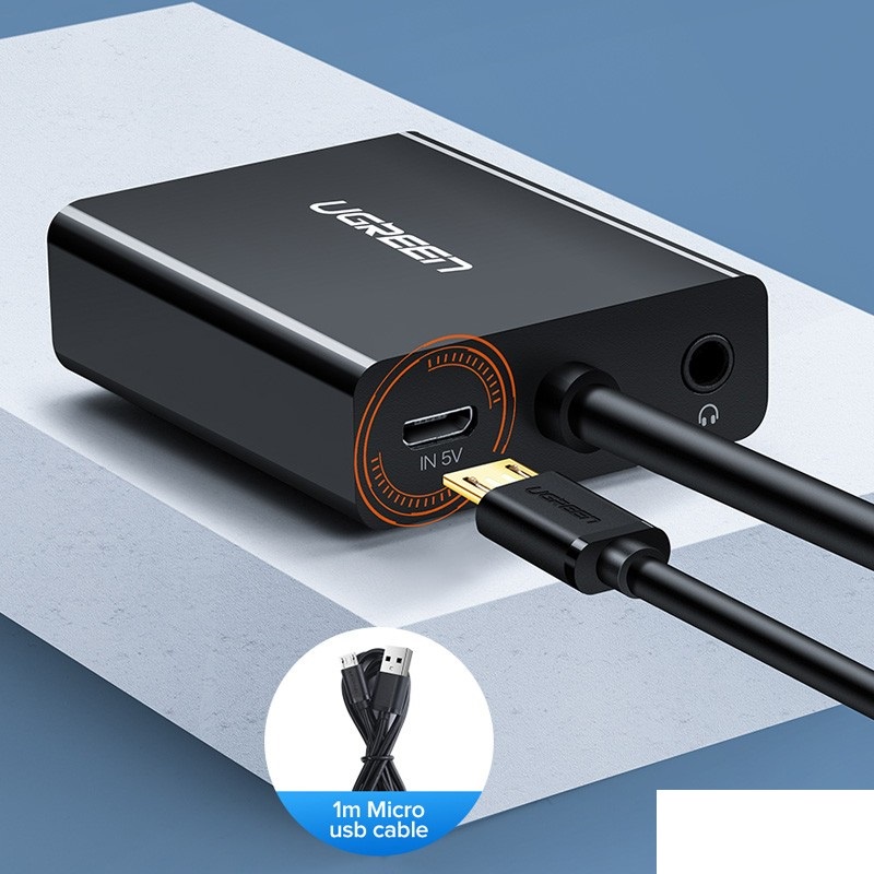 Cáp chuyển đổi VGA to HDMI + Audio chính hãng Ugreen 60814 cao cấp