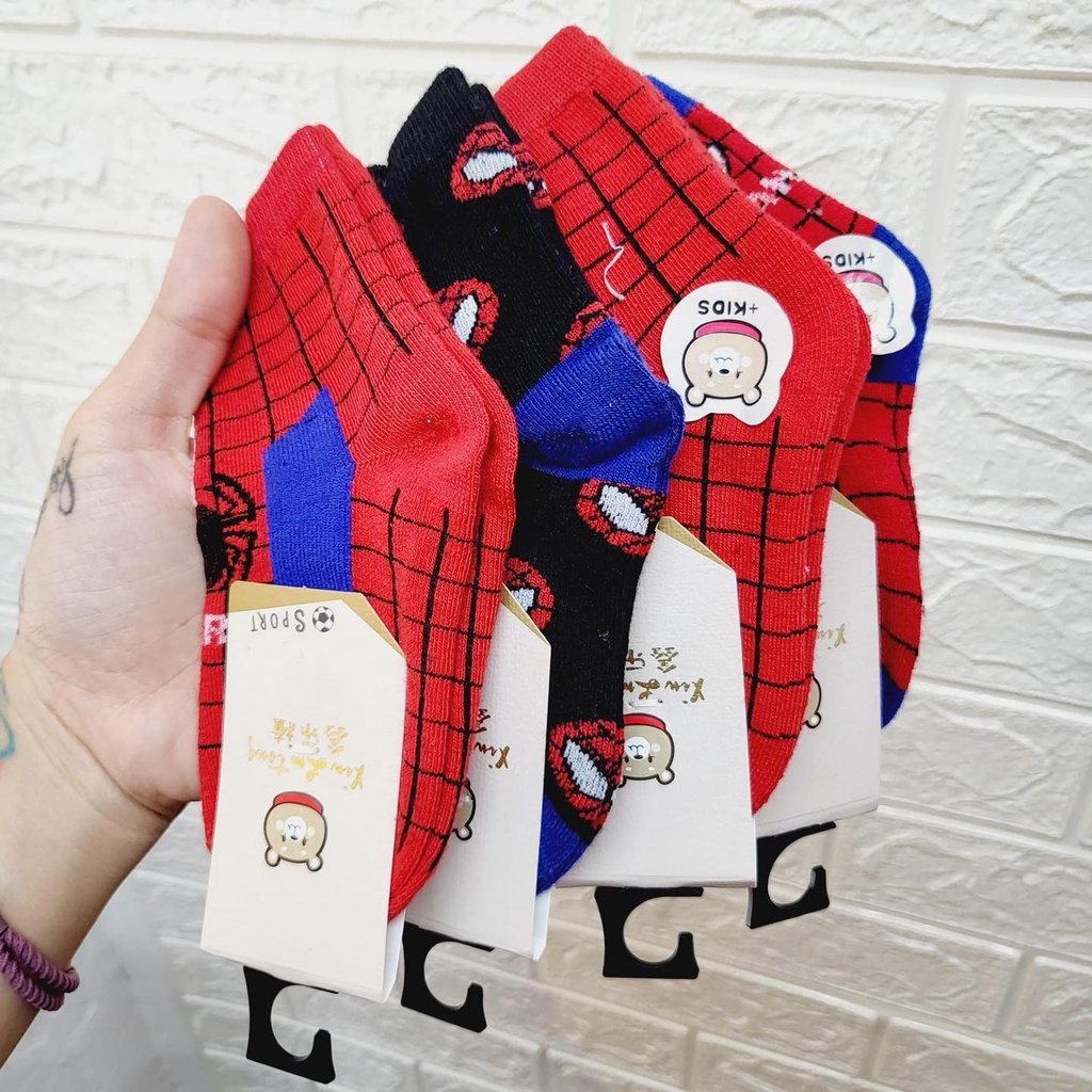 Set 5 đôi Vớ siêu nhân, người nhện, vớ spiderman cho bé trai từ 1-12 tuổi