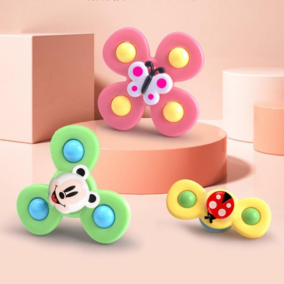 Con quay cho bé bộ 3 spinner đồ chơi trong nhà chong chóng gắn tường