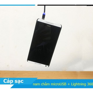 (CÓ LED) CÁP SẠC HÍT NAM CHÂM DÂY DÙ 1M CỔNG IPHONE/TYPE-C/ANDROID