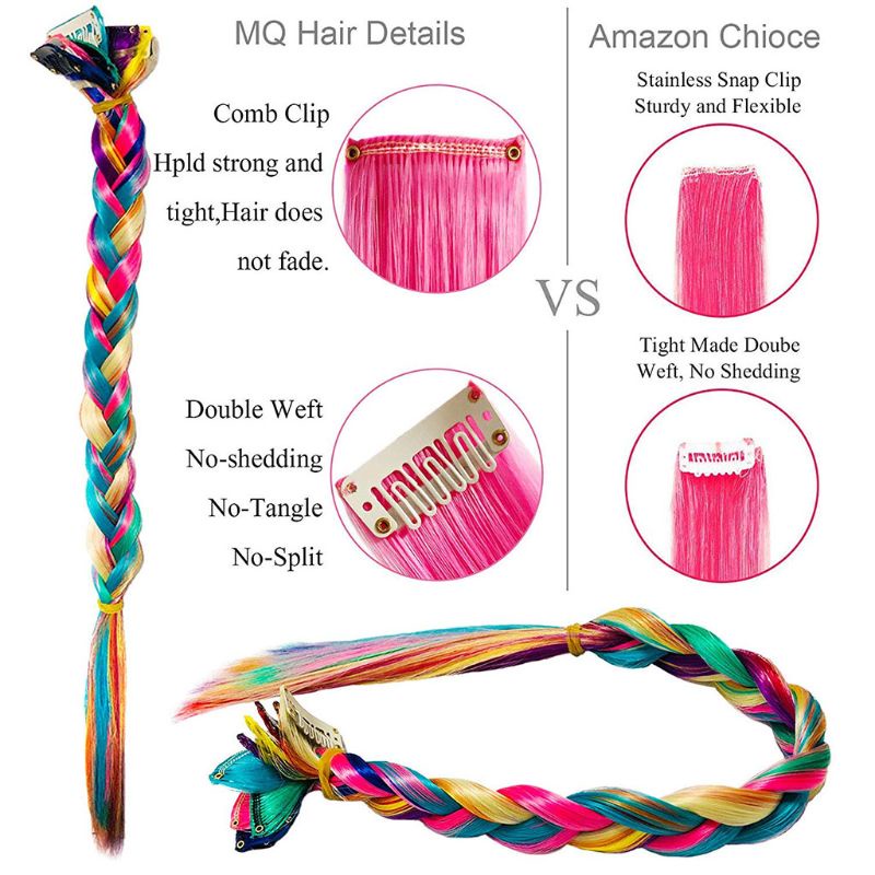 Bộ 9 Kẹp Tóc Màu Sắc Cầu Vồng Xinh Xắn Cho Búp Bê