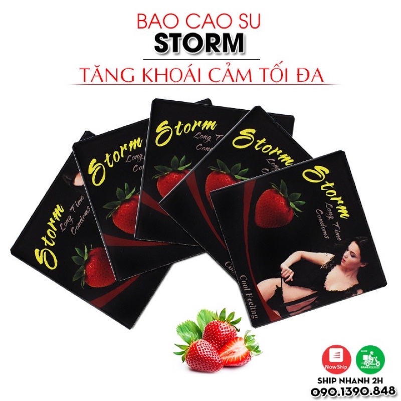 Bao Cao Su Storm Hương Dâu - 7 bi