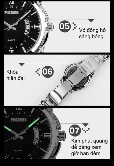 Đồng Hồ Nam Dây Thép Không Gỉ SKMEI SKU100N Mới | BigBuy360 - bigbuy360.vn