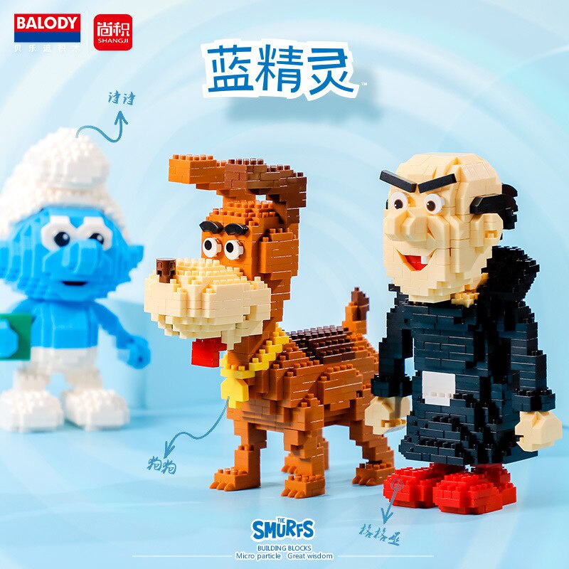 Hoạt Hình Bộ Sưu Tập Mô Hình Đồ Chơi the smurfs balody mini Khối Gạch anime 18349 Làm Quà Tặng Sinh Nhật Cho Bé Gái