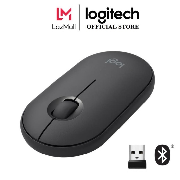 Chuột không dây Pebble M350 - Kết nối Bluetooth hoặc đầu thu 2.4 GHz,