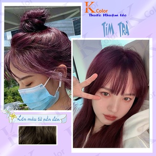 Thuốc Nhuộm Tóc Màu TÍM TRÀ Không Tẩy
