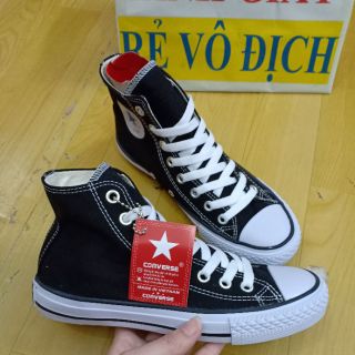 Giày Conver Đen cao cổ