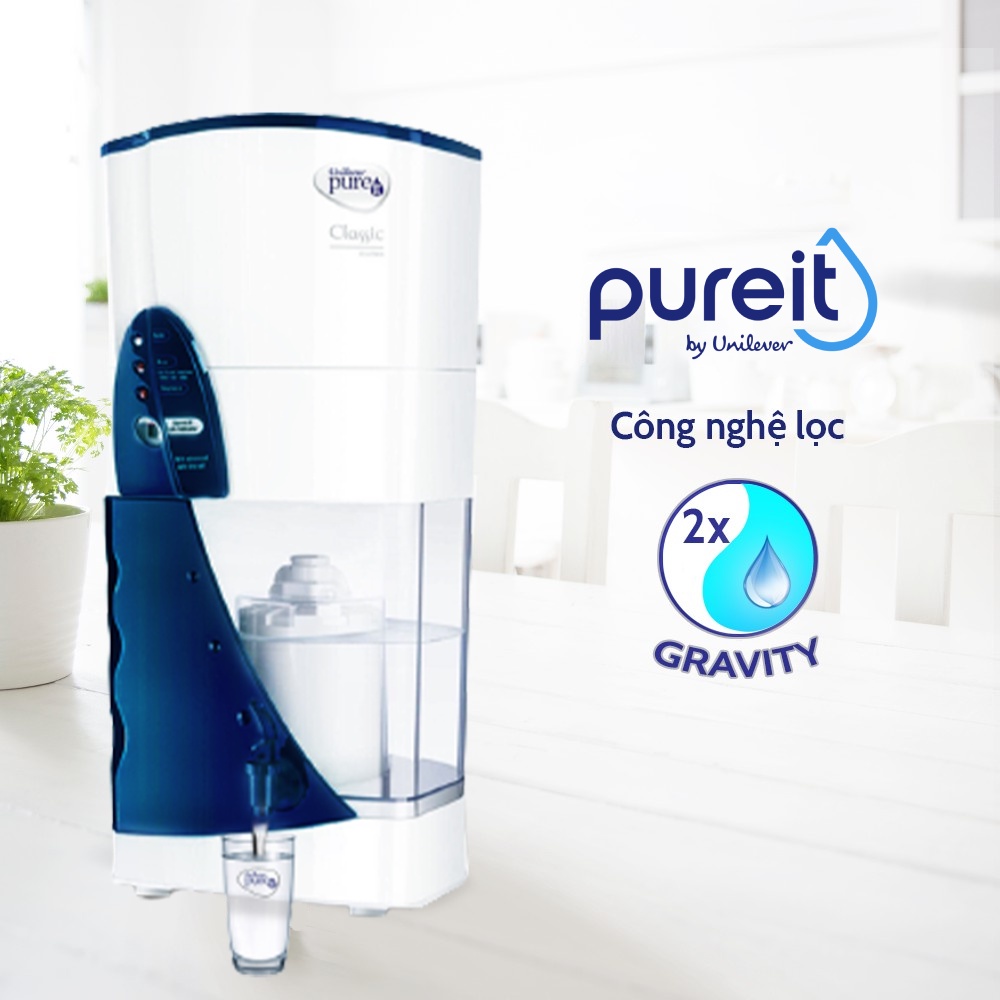 [ 25.10-27.10 QUÀ TẶNG 250K | KHÔNG DÙNG ĐIỆN | BẢO HÀNH 6 THÁNG ] Máy lọc nước uống gia đình Pureit Classic