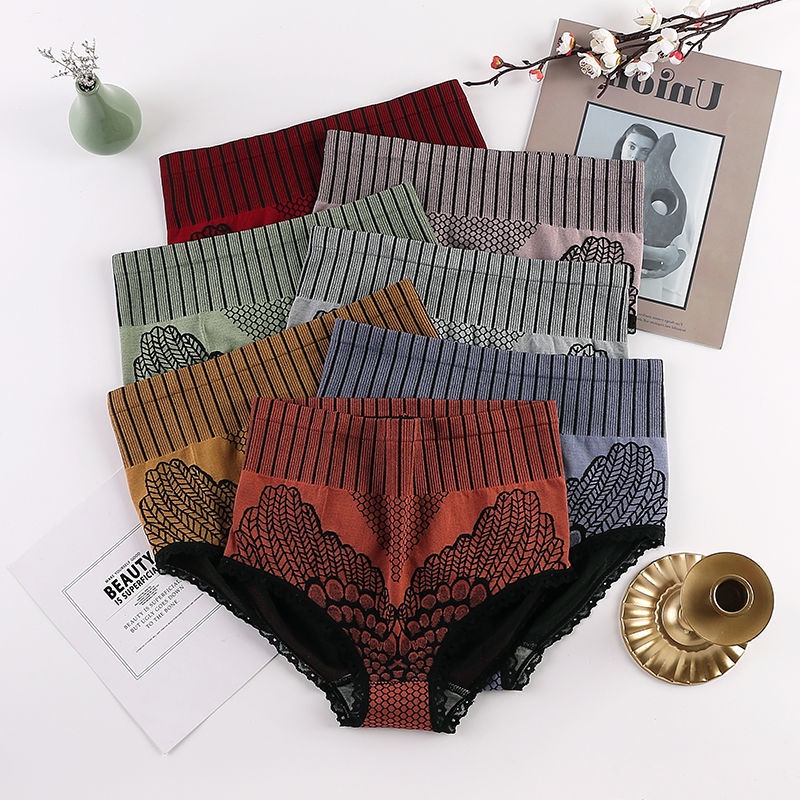 Phụ nữ cotton giữa eo liền mạch đồ lót liền mạch màu sắc quần lót nâng hông quần sịp