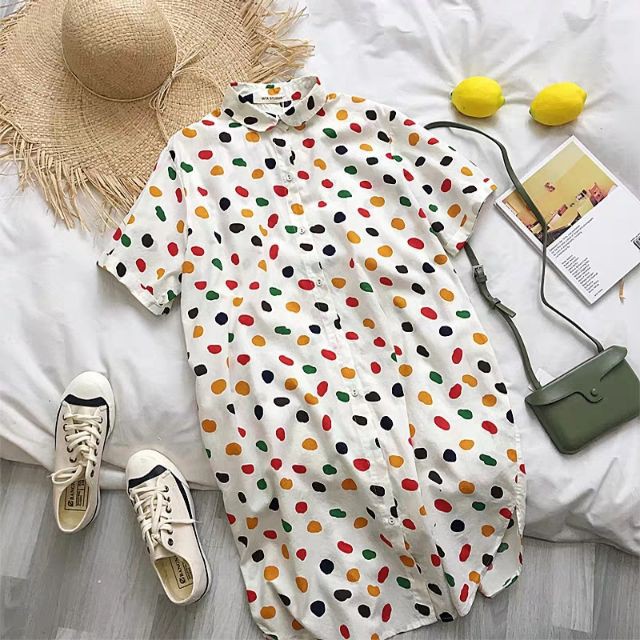 Đầm sơ mi quảng châu cao cấp 1sp | BigBuy360 - bigbuy360.vn