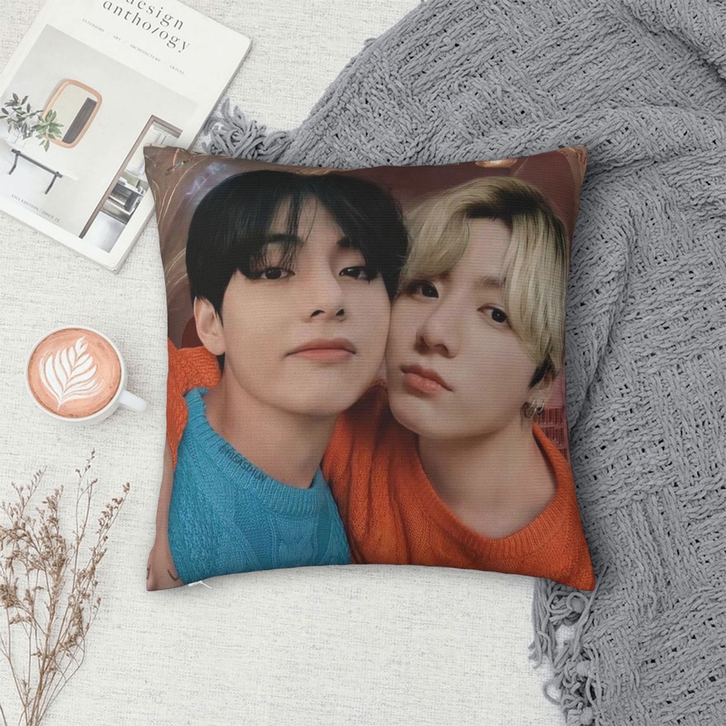 Vỏ Gối Tùy Chỉnh In Hình bts taekook Thêm Chữ Tiếng Anh Hoặc logo - Cá Nhân Hóa Ảnh Cưới Giữ Thêm Vỏ Gối grandma