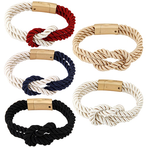 Vòng Tay Dây Thừng Khoá Nam Châm Cho Nam Và Nữ
