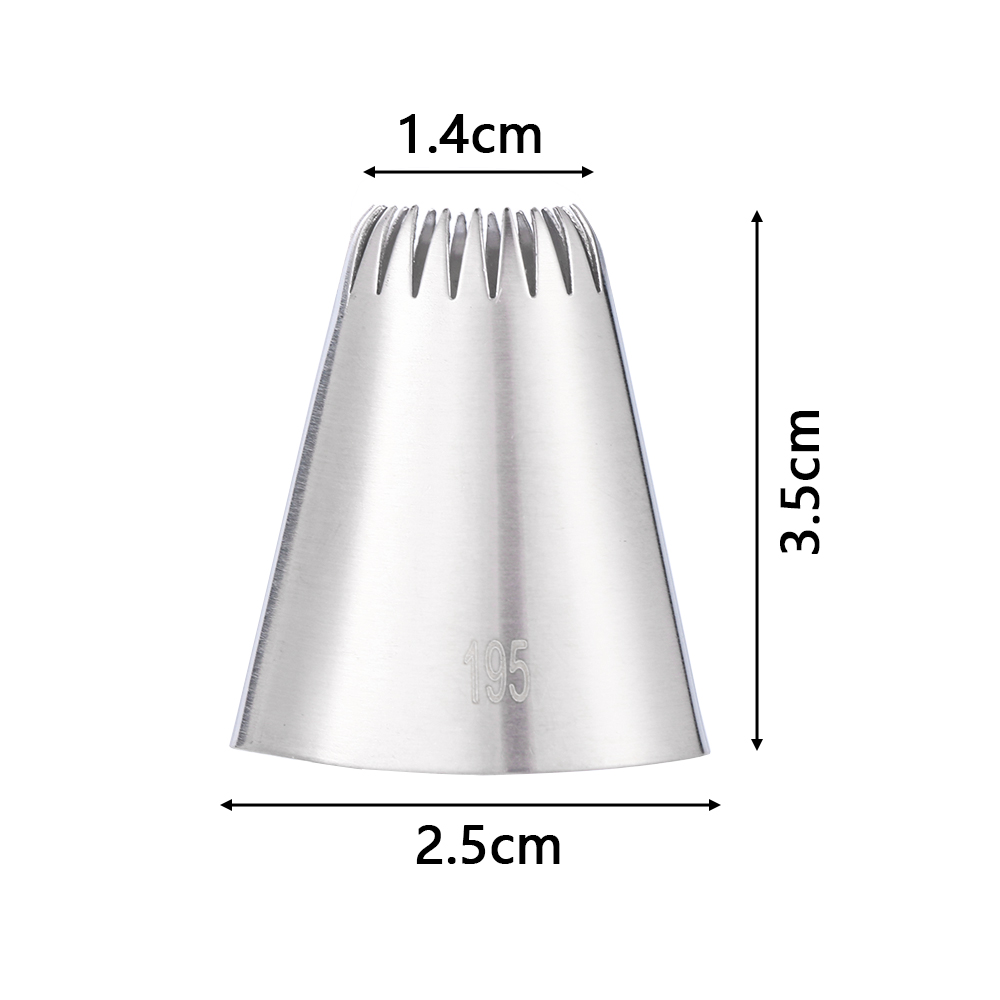 Lanfy #Đuôi Bắt Bông Kem Trang Trí Bánh 195 Bằng Thép Không Gỉ