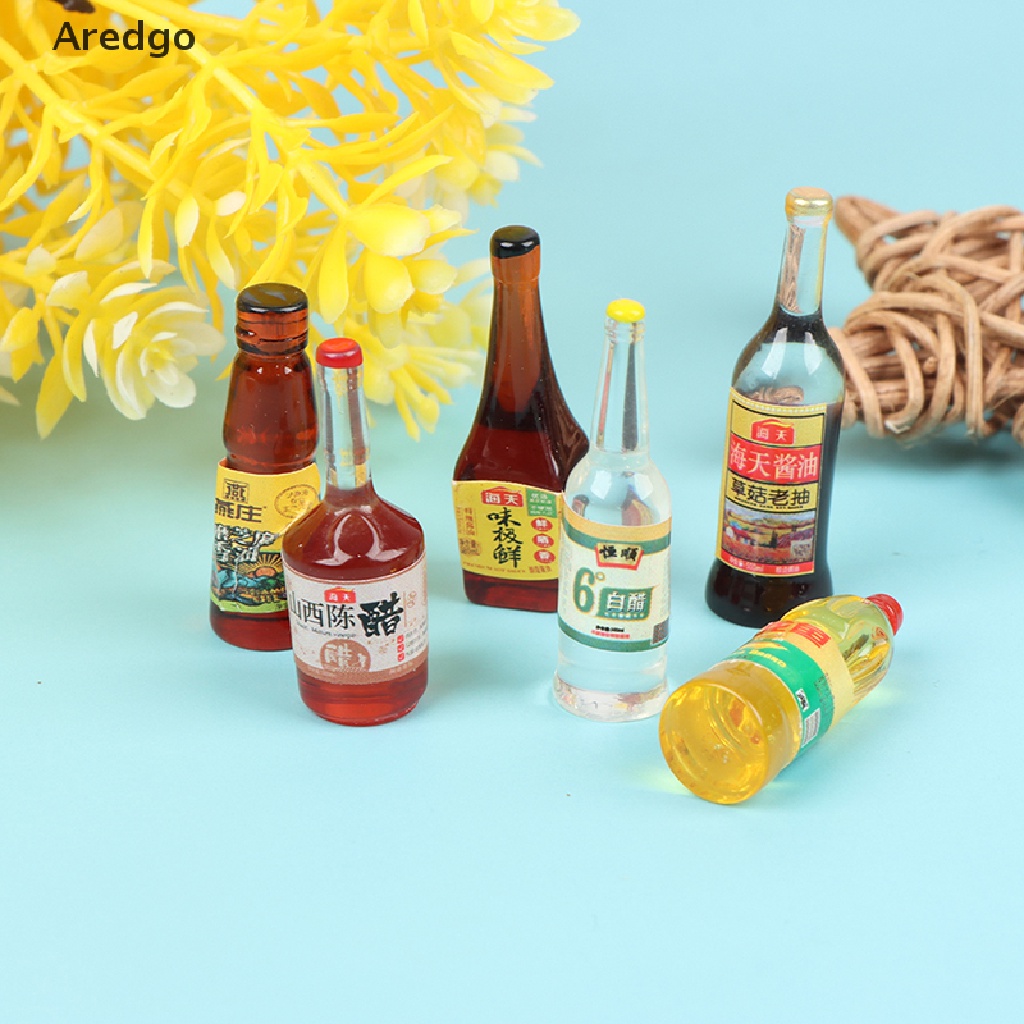 Set 6 lọ đựng gia vị tỉ lệ 1:12 cho nhà búp bê