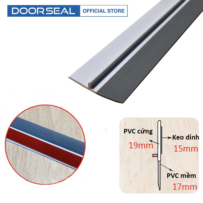 Combo 2 Thanh dán chân cửa, chặn cửa PVC - cách âm, ngừa côn trùng, bụi bẩn | DOORSEAL™ (Vietnam)