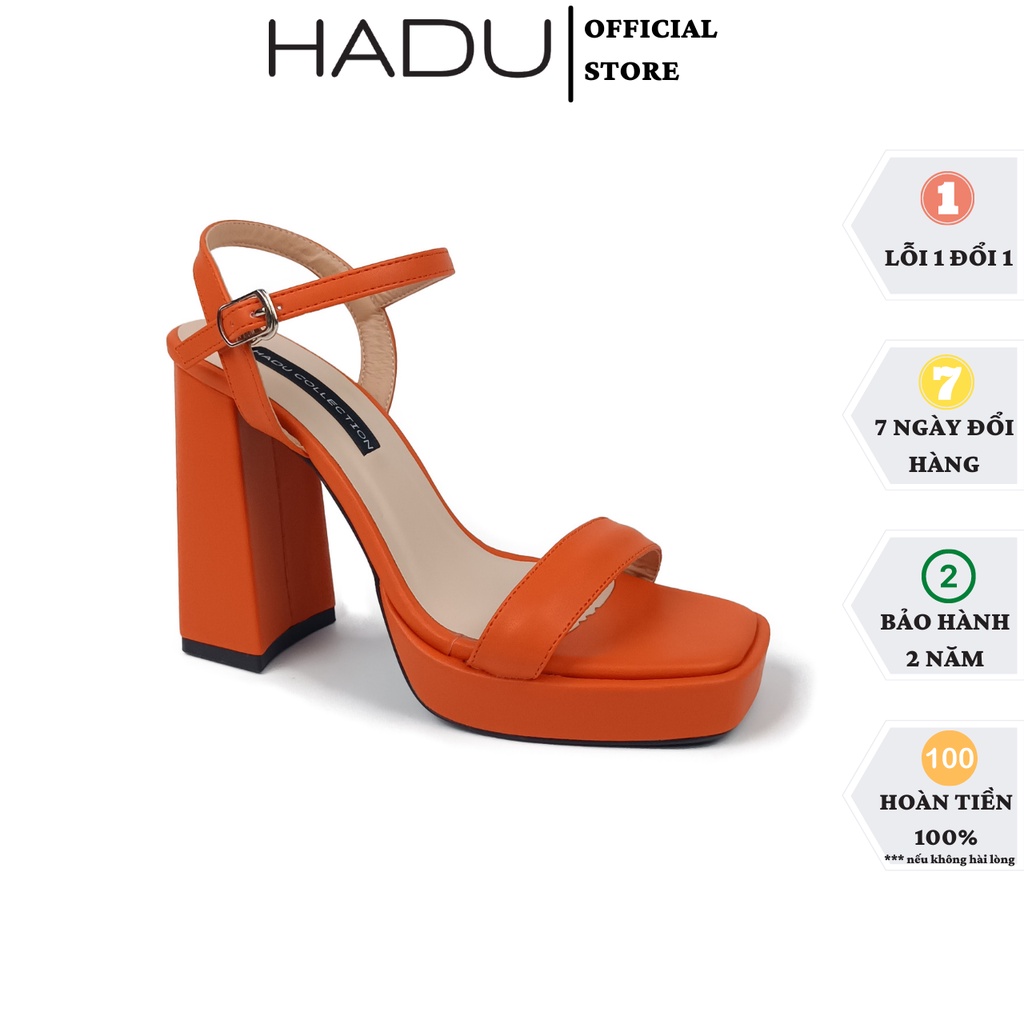 Giày Sandal cao gót 12p gót thô Colomo HADU M1021 quai ngang đế đúp trước 3cm