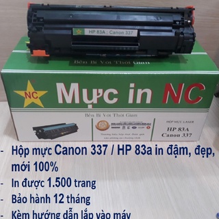 Hộp mực 83a chính hãng NC, in đậm, hộp mực máy in HP M125, M126, M127, M201, M225, m125a, m127fn,, m201dw. Mực cf283a