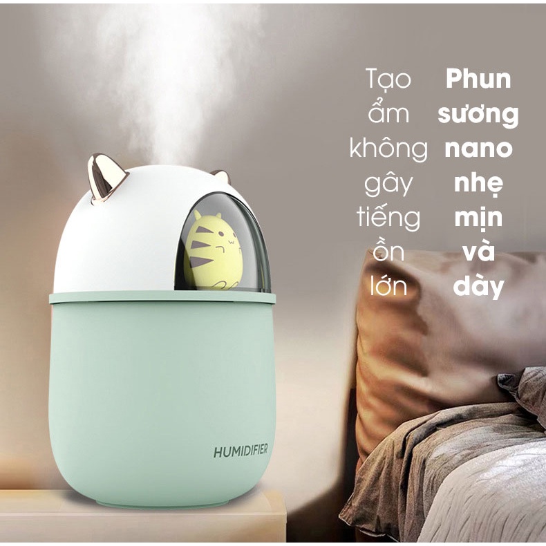 Máy Phun Sương Tạo Ẩm Nano - Máy Khuếch Tán Tinh Dầu Hình Thú 300ML [Có Sẵn - Full Box]