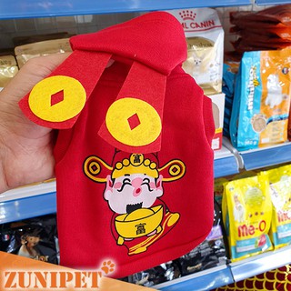 Áo nón thần tài siêu cute cho chó mèo - Hàng Việt Nam chất lượng