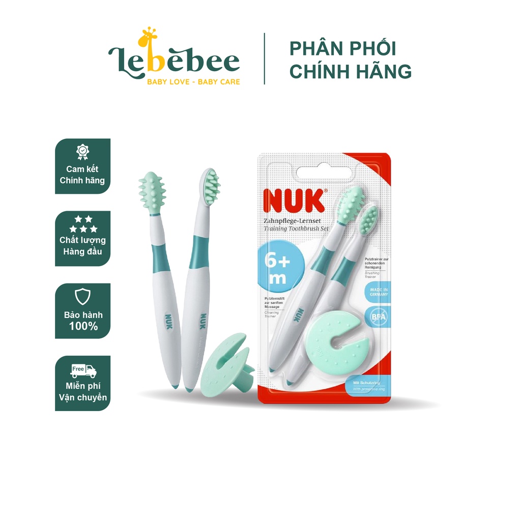 Bộ bàn chải và kem đánh răng NUK cho bé 3 - 36 tháng