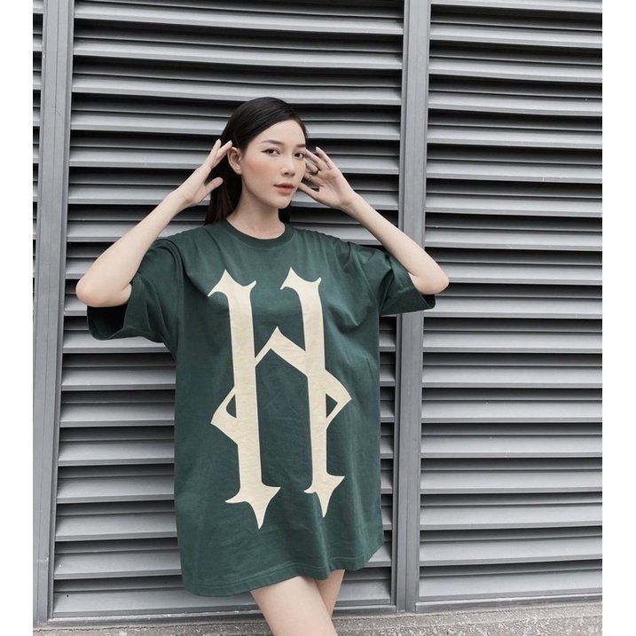 Áo phông  Hades 2 màu đen- xanh rêu form rộng đẹp- Áo thun tay lỡ Unisex nam nữ CAMNHUNG