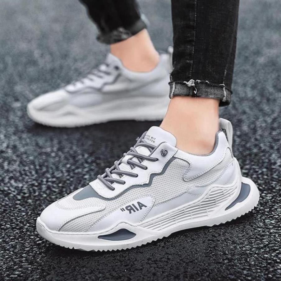 Giày sneaker nam thoáng khí cổ thấp cao cấp đế cao buộc dây đi học công sở  size 39 đến 43 DORINO G40