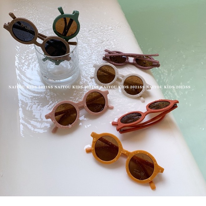 Kính thời trang chống nắng cho bé trai và bé gái , kính râm mặt tròn Hàn Quốc cho bé chống tia cực tím UV400  mã 1593 | BigBuy360 - bigbuy360.vn