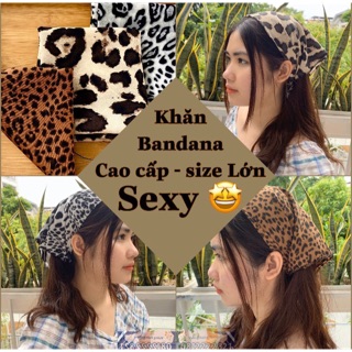 Khăn Bandana hoạ tiết da báo