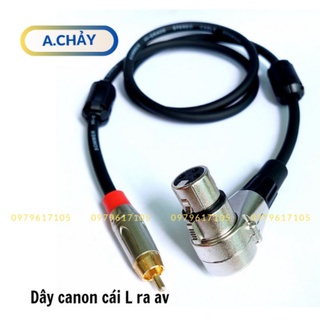 Dây tín hiệu canon cái L xoay ra av bông sen dài 80cm, 1m