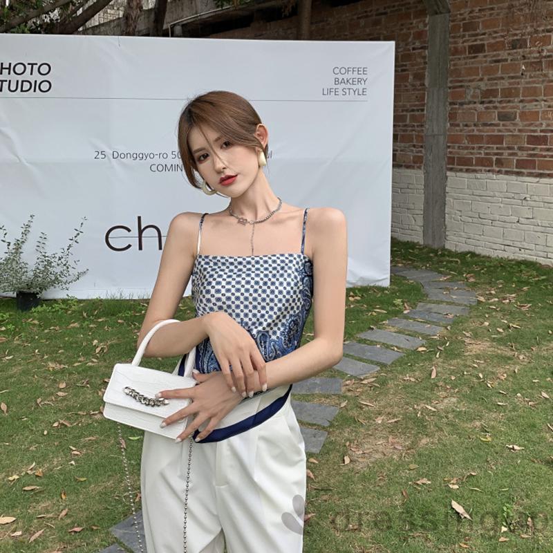 Áo Hai Dây In Họa Tiết Độc Đáo Dành Cho Nữ