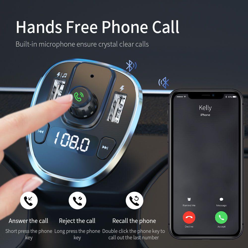 Củ Sạc Xe Hơi GLENES Tích Hợp Đài FM Cổng USB Chất Lượng Cao