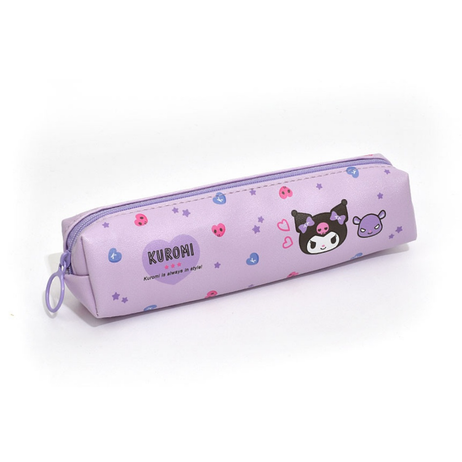 SANRIO Túi Đựng Bút Chì 5 Ngăn Dáng Vuông In Hình Kuromi / MyMelody / Cinnamoroll / PompomPurin / HelloKitty