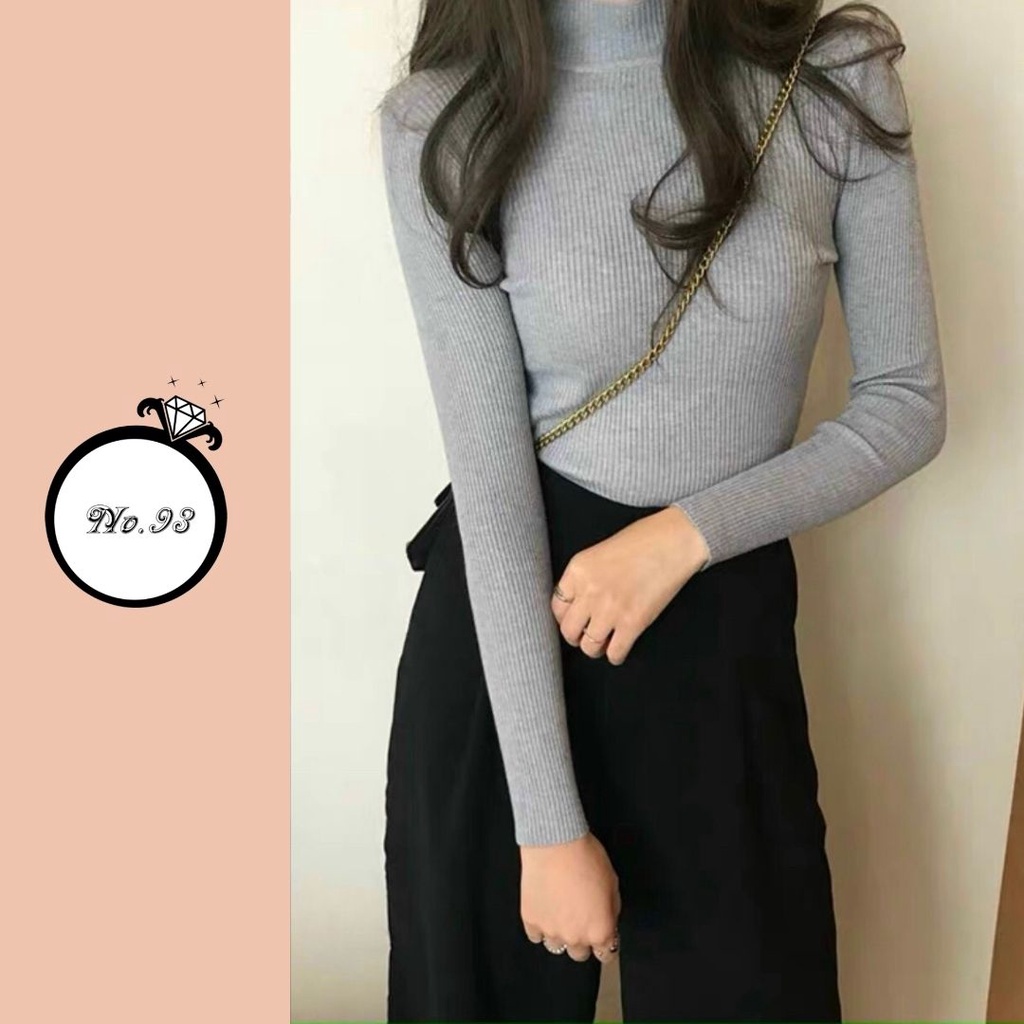 FreeshipÁo len tăm Áo len cổ cao hàng Quảng Châu ☘Chất mềm đẹp mịn co dãn cực tôn dáng☘ áo giữ nhiệt nữ No.93 Store