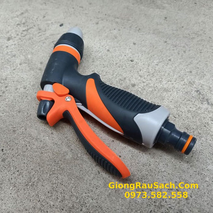 Vòi Súng Tưới Cây Rửa Xe Sân Vườn 360 Độ Hàng Đẹp - Màu Cam