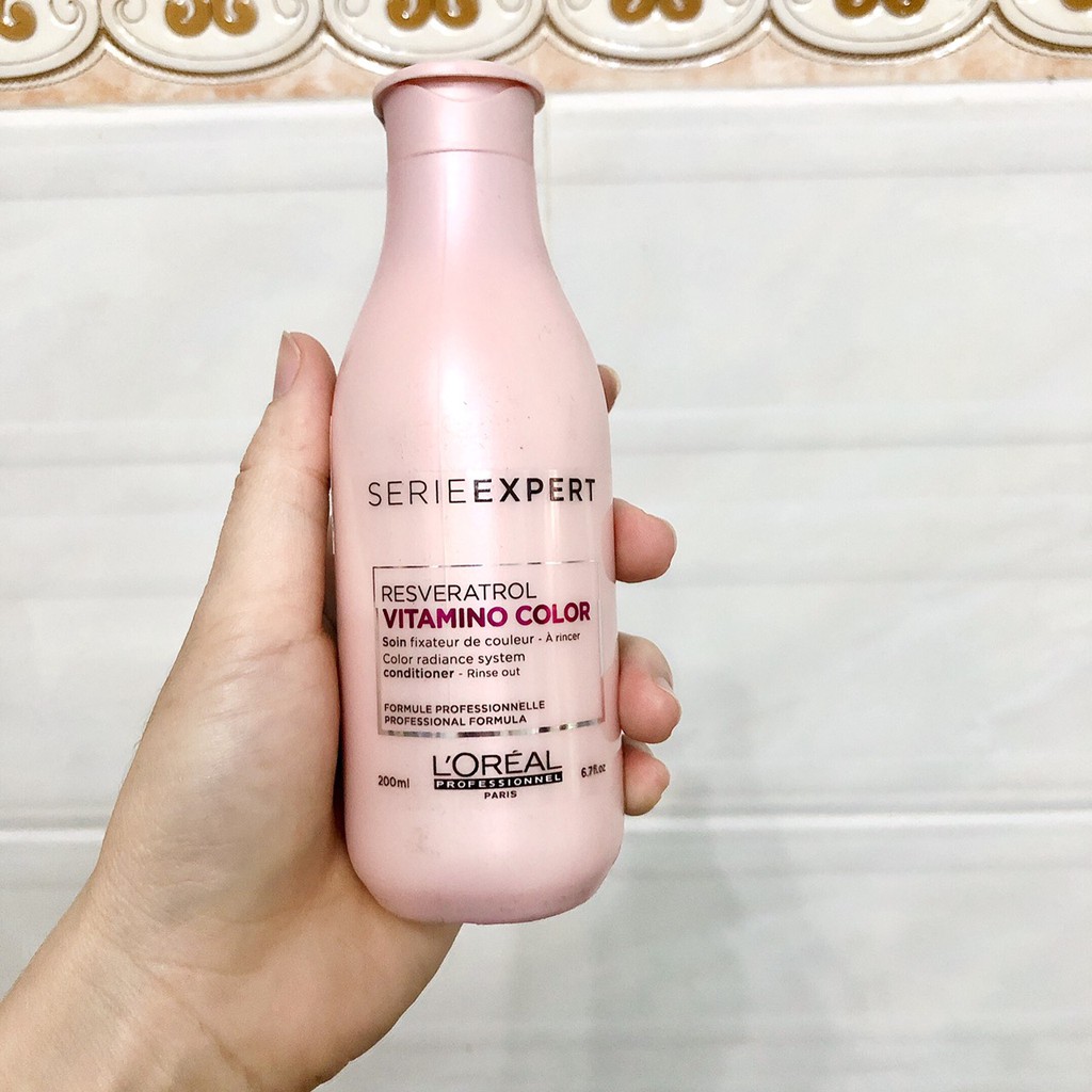 Dầu xả Loreal Vitamino Color giữ màu tóc nhuộm 200ml (SPAIN)