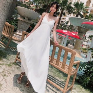 Order váy maxi trắng đi biển siêu đẹp