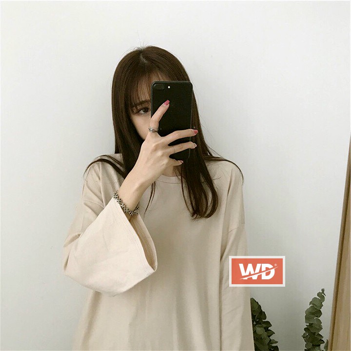 Áo thun dài tay trơn Wado chất liệu cotton dáng unisex form rộng cho cả nam và nữ