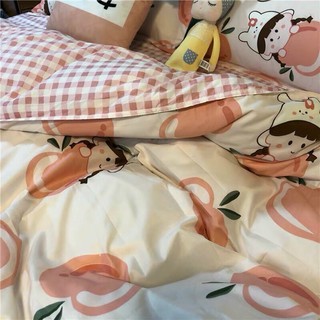 Bộ chăn ga và gối cotton poly - mẫu dâu tây