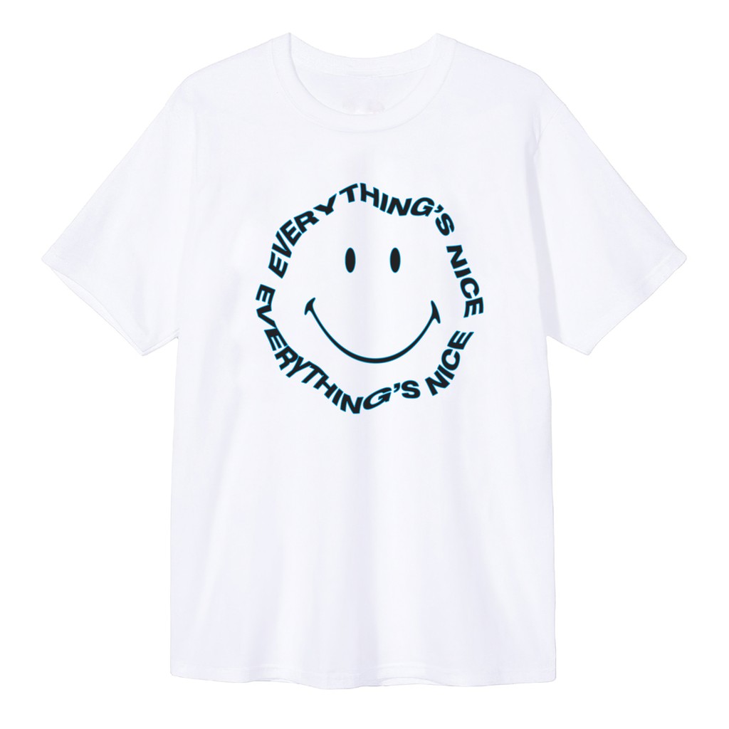 Áo thun tay lỡ WEARIT chất liệu thun cao cấp cotton 100% form rộng thời trang unisex smile | BigBuy360 - bigbuy360.vn