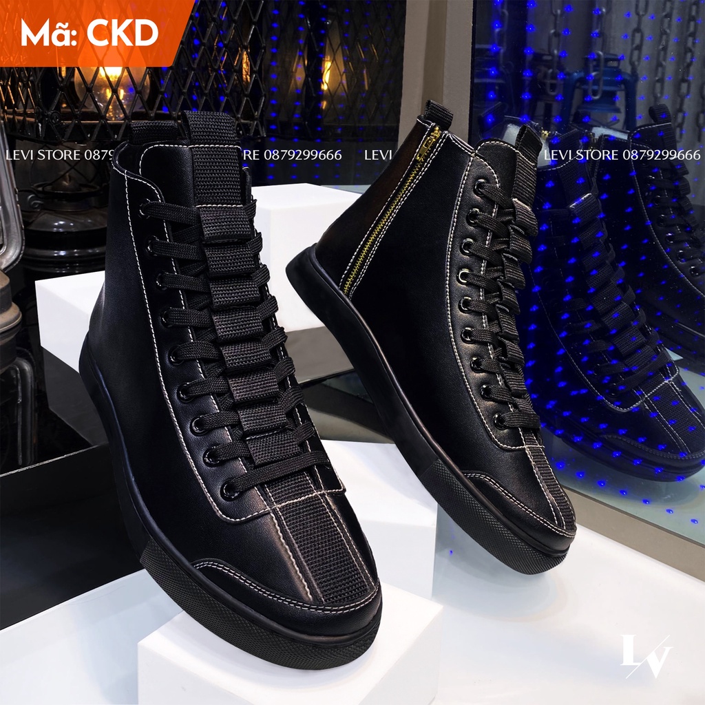 Giày Nam Trắng Thời Trang Cao Cấp - Giày Thể Thao Nam Sneaker Fashion In Black or White