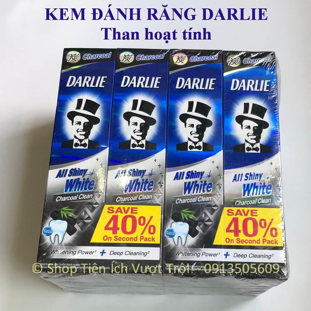 Kem đánh răng Darlie tây đen, kem đánh răng ông già giúp răng chắc khỏe, bảo vệ men răng, trắng răng-Tiện Ích Vượt Trội