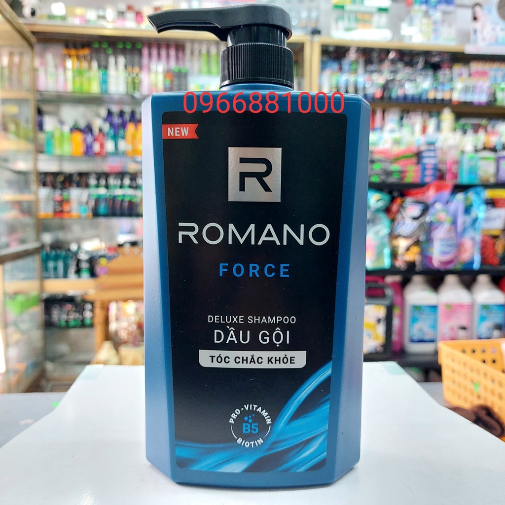 Romano Dầu Gội 650g Xanh Force Tóc Chắc Khỏe