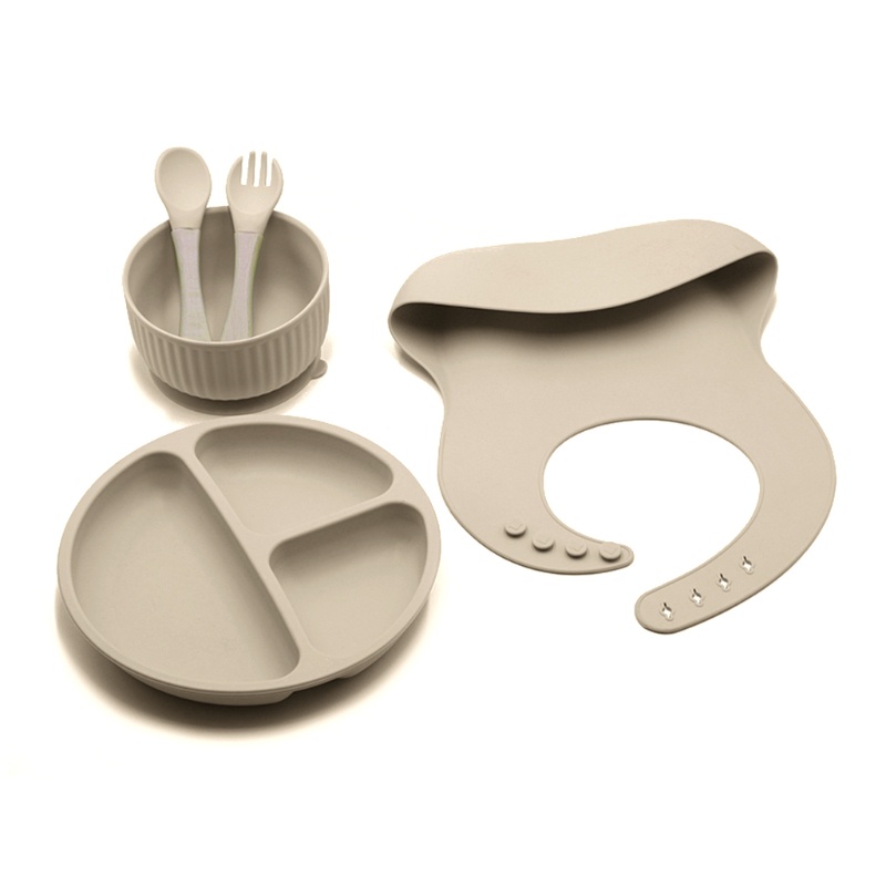 Bộ 5 Tô Silicone Thân Thiện Với Môi Trường Chống Thấm Nước Cho Bé