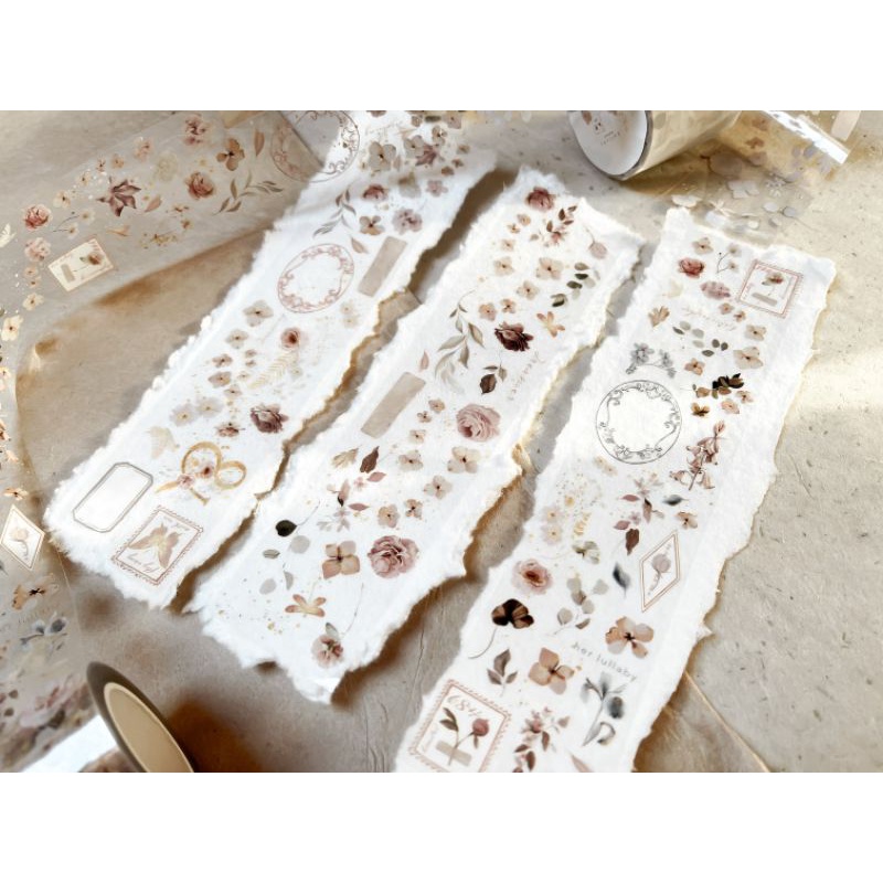Krisna.room ♡ Hãng Heartly Paper- 1 chu kì 60cm cuộn băng dán hình hoa Lullaby