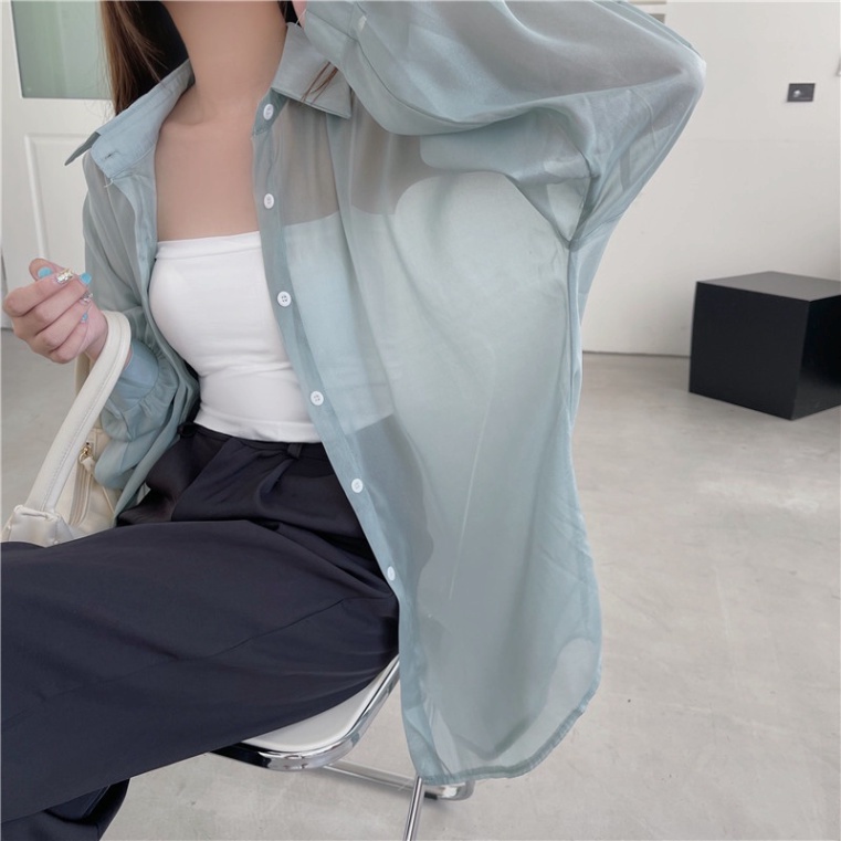 Áo sơ mi bigsize oversize chất vải voan mỏng màu pastel CRA055 BIGSIZE FASHION