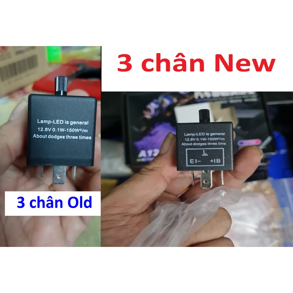 Cục chớp led 3 chân relay flasher điều chỉnh cực nhanh và cực chậm cho ô tô