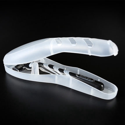 [Hàng mới về] Hộp nhựa trong suốt đựng dao cạo râu thủ công tiện dụng