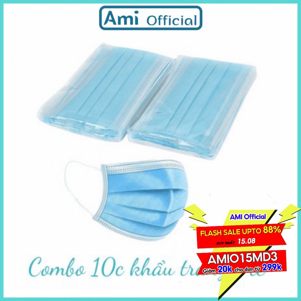 Combo 10 chiếc khẩu trang y tế cao cấp -  Ami 0fficial