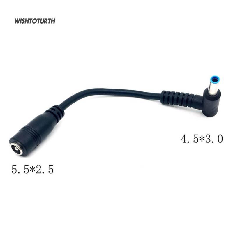 Dây Cáp Sạc Chuyển Đổi WT 5.5X2.1 mm Sang 4.5X3.0 mm DC Cho Máy Tính HP Dell